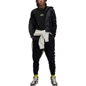 Air Jordan Flight MVP Long Sleeve T-shirt 'Black Green' DX2180-010 sold by KicksCrew