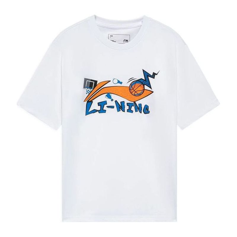 Li-Ning Basketball Graphic T-shirt 'White' AHSS591-5 sold by KicksCrew