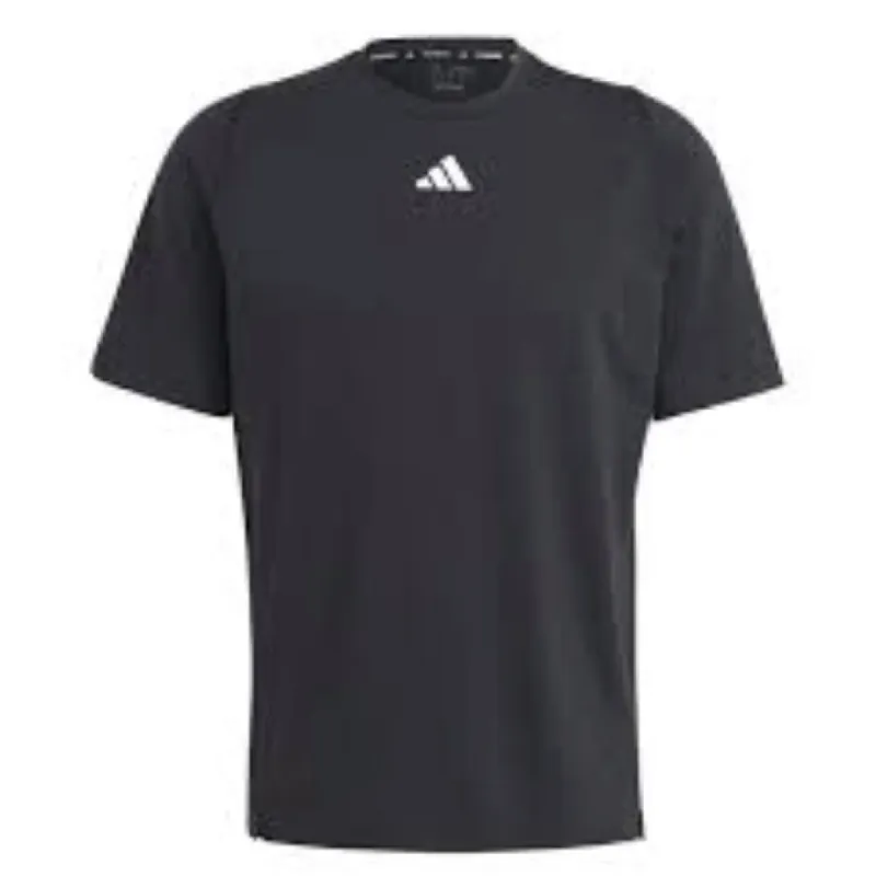 (WMNS) adidas Train Icons 3 Bar Logo Training T-Shirt 'Black Red Blue' HS7519 sold by KicksCrew
