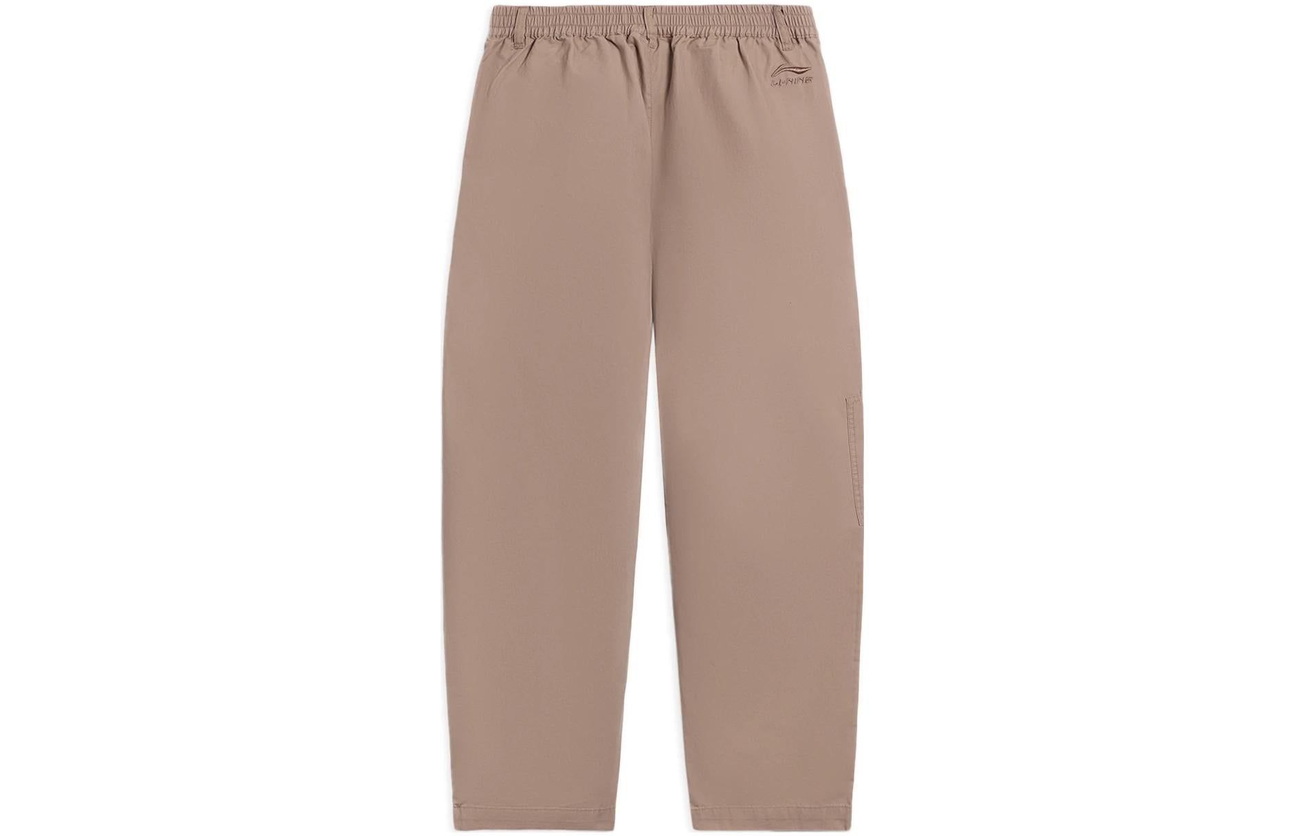 Li-Ning Counterflow Logo Straight Pants 'Brown' AKXS843-2 sold by KicksCrew product image thumbnail 2