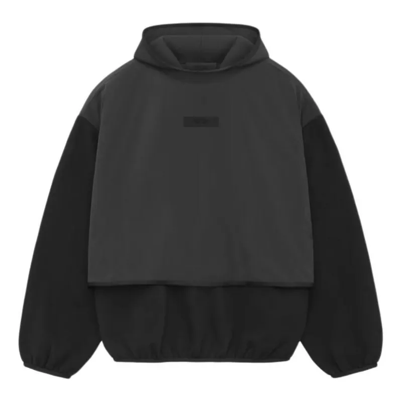 Fear of God Essentials SS24 Nylon Fleece Hoodie 'Black' 202SU244320F sold by KicksCrew