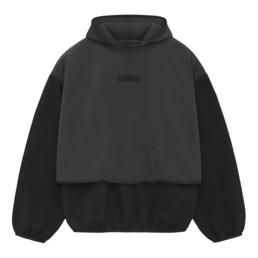 Fear of God Essentials SS24 Nylon Fleece Hoodie 'Black' 202SU244320F sold by KicksCrew