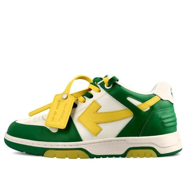 Off-White Out Of Office Low-Top Sneaker 'Green Yellow White' OMIA189S23LEA0045518 sold by KicksCrew