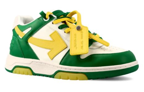 Off-White Out Of Office Low-Top Sneaker 'Green Yellow White' OMIA189S23LEA0045518 sold by KicksCrew