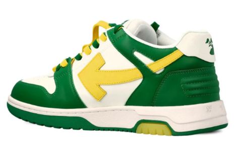 Off-White Out Of Office Low-Top Sneaker 'Green Yellow White' OMIA189S23LEA0045518 sold by KicksCrew