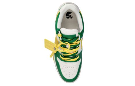 Off-White Out Of Office Low-Top Sneaker 'Green Yellow White' OMIA189S23LEA0045518 sold by KicksCrew