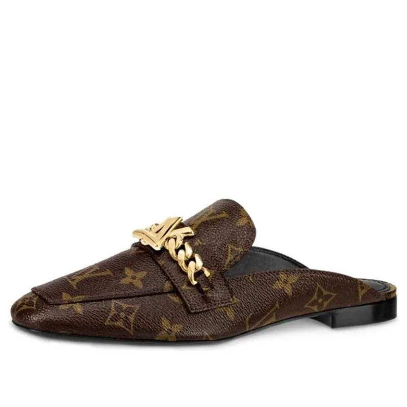 (WMNS) LOUIS VUITTON Upper Case Monogram Mules 'Brown' 1A4XH4 sold by KicksCrew
