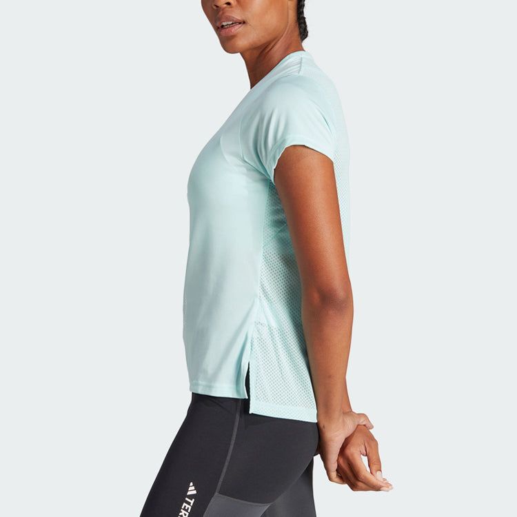 (WMNS) adidas Terrex Agravic Trail Running Tee 'Light Aqua' HZ6260 sold by KicksCrew product image thumbnail 5