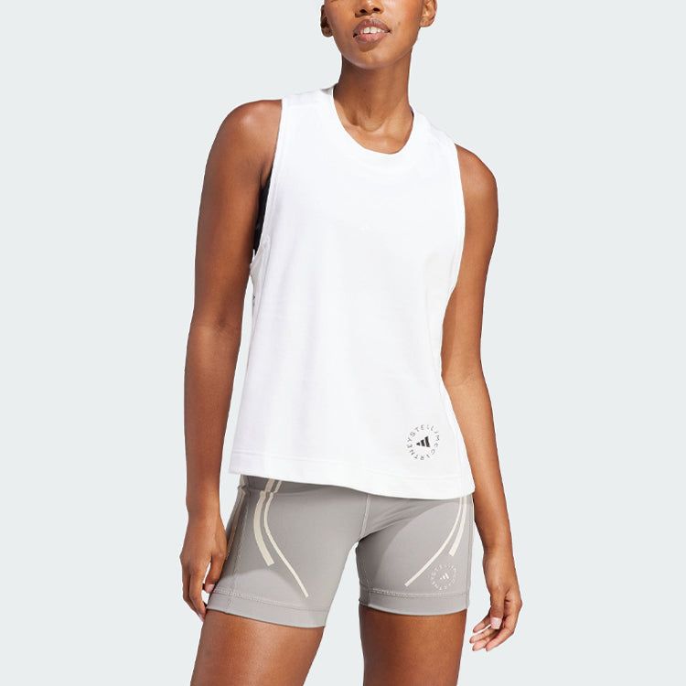 (WMNS) adidas by Stella McCartney Logo Tank Top 'White' IB6858 sold by KicksCrew product image thumbnail 2