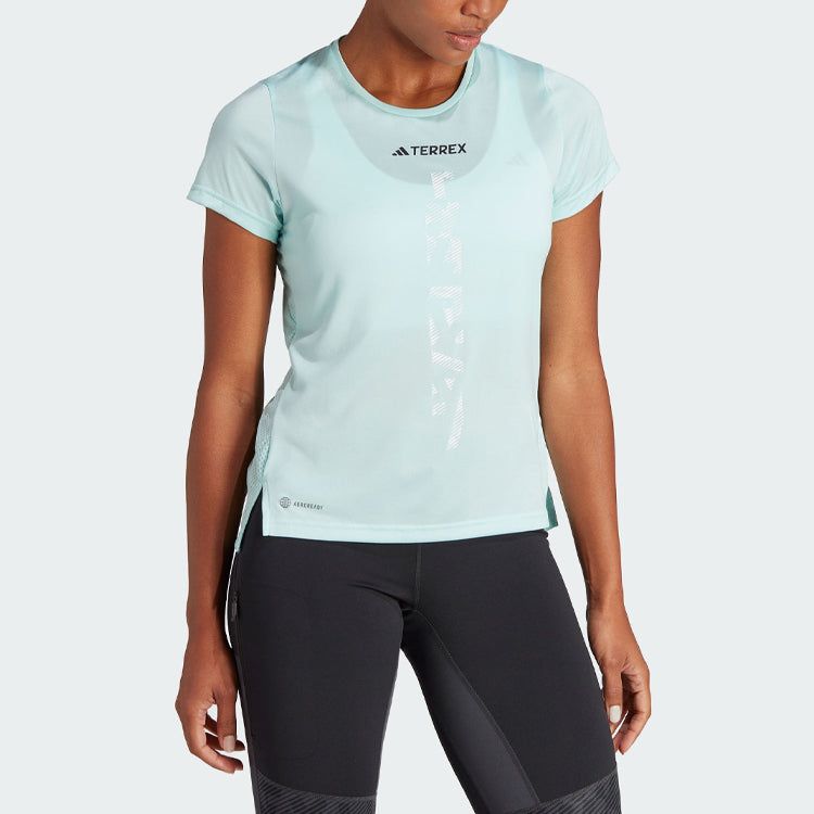 (WMNS) adidas Terrex Agravic Trail Running Tee 'Light Aqua' HZ6260 sold by KicksCrew product image thumbnail 4