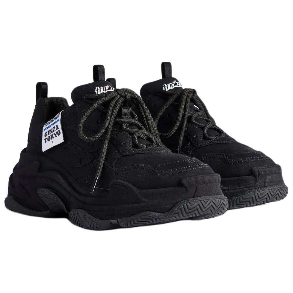 Balenciaga Ginza Triple S Sneakers 'Black' 536737W3TJC1000 sold by KicksCrew product image thumbnail 3