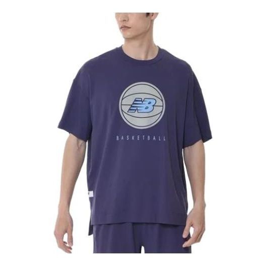 New Balance Basketball Logo Short Sleeve T-Shirt 'Dark Blue' AMT35069-DEY sold by KicksCrew