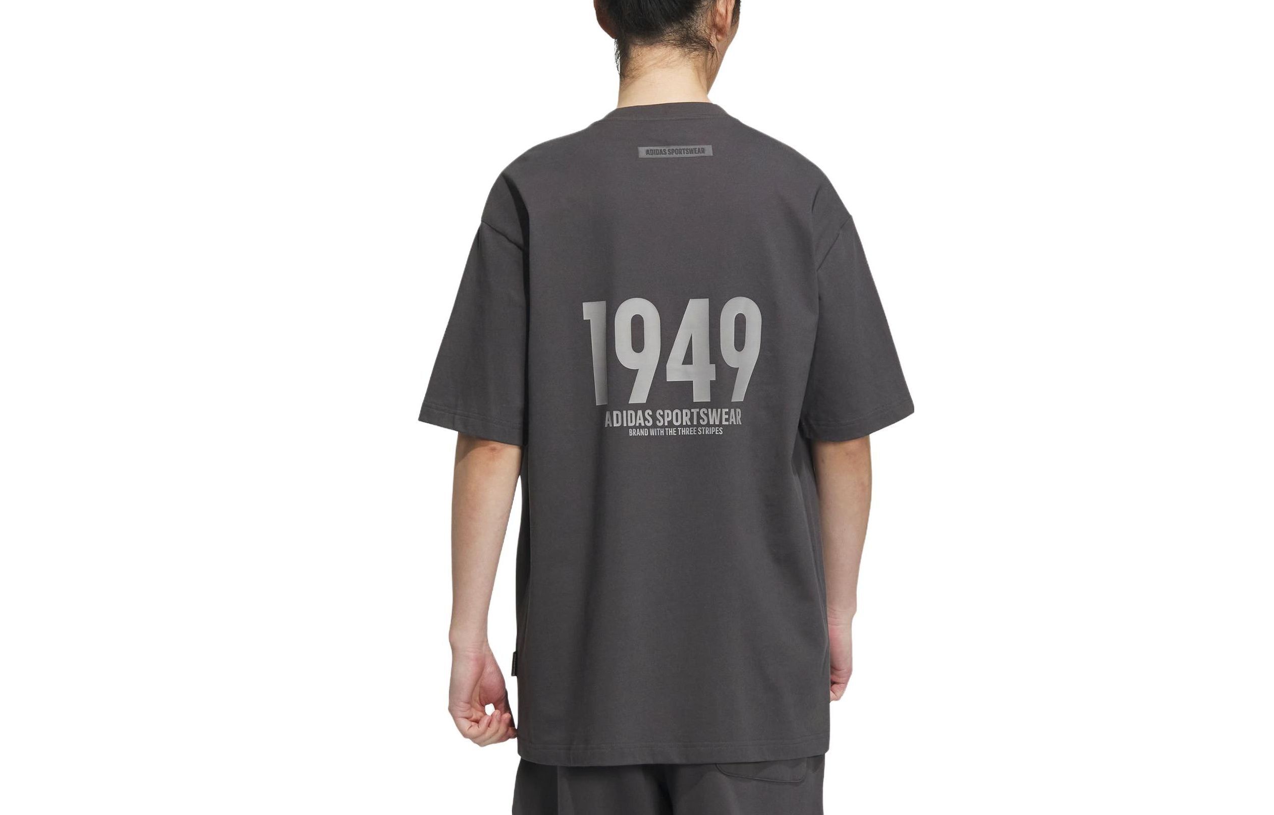Adidas Verbiage T-Shirts 'Grey White' IP3925 sold by KicksCrew product image thumbnail 2
