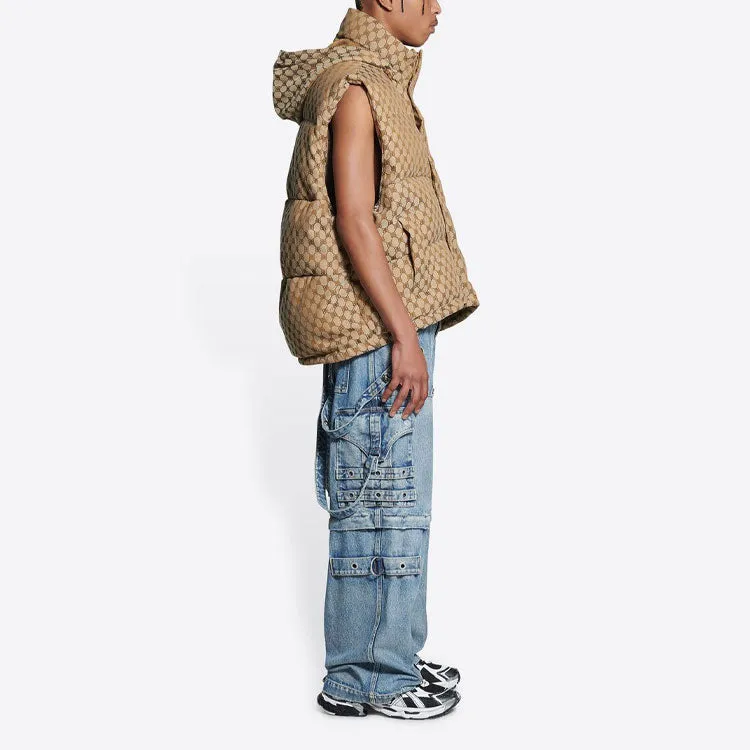 Balenciaga x Gucci The Hacker Project Hacker Cocoon Puffer Gilet Vest 'Beige' 681884TLO539585 sold by KicksCrew product image thumbnail 5