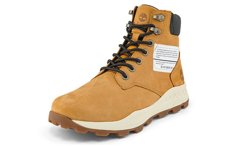 Timberland 6 Inch Brooklyn Side Zip Boots 'Wheat Nubuck with Black Padded Collar' A41XX sold by KicksCrew product image thumbnail 3
