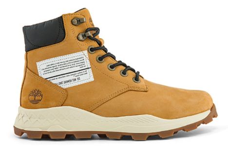 Timberland 6 Inch Brooklyn Side Zip Boots 'Wheat Nubuck with Black Padded Collar' A41XX sold by KicksCrew