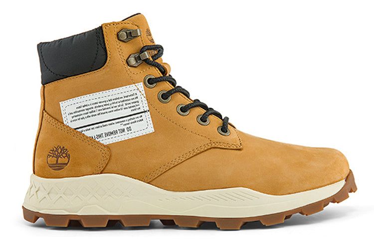Timberland 6 Inch Brooklyn Side Zip Boots 'Wheat Nubuck with Black Padded Collar' A41XX sold by KicksCrew product image thumbnail 2
