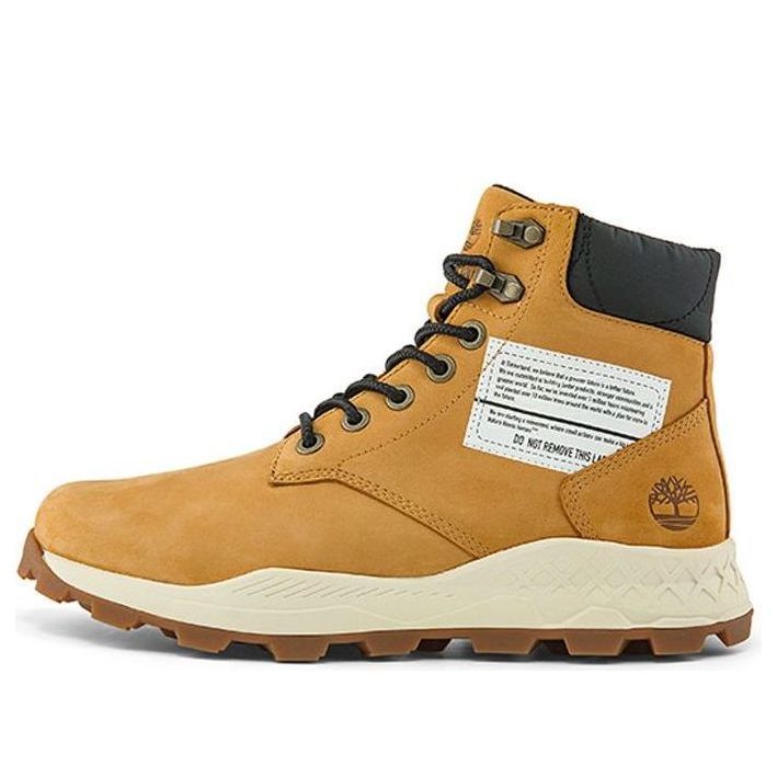 Timberland 6 Inch Brooklyn Side Zip Boots 'Wheat Nubuck with Black Padded Collar' A41XX sold by KicksCrew