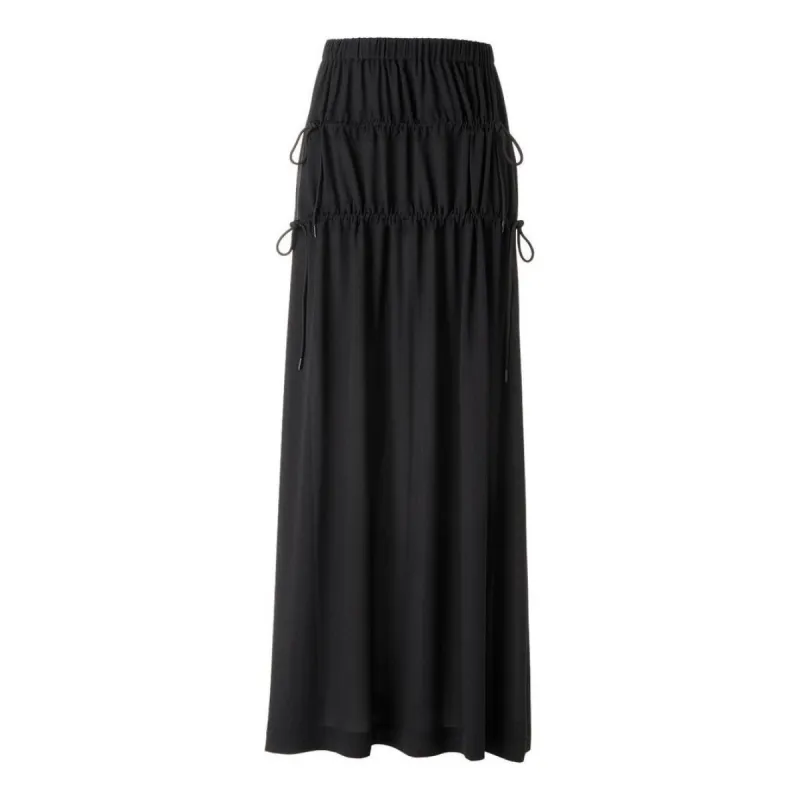 (WMNS) Onitsuka Tiger WS Long Skirt 'Black' 2182A984-001 sold by KicksCrew