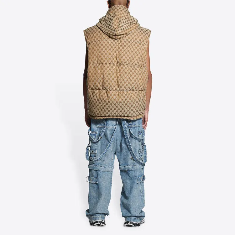 Balenciaga x Gucci The Hacker Project Hacker Cocoon Puffer Gilet Vest 'Beige' 681884TLO539585 sold by KicksCrew product image thumbnail 4