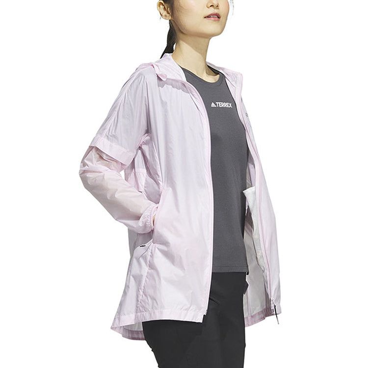 (WMNS) adidas Terrex Windbreaker Jackets 'Pink' IL3807 sold by KicksCrew product image thumbnail 4
