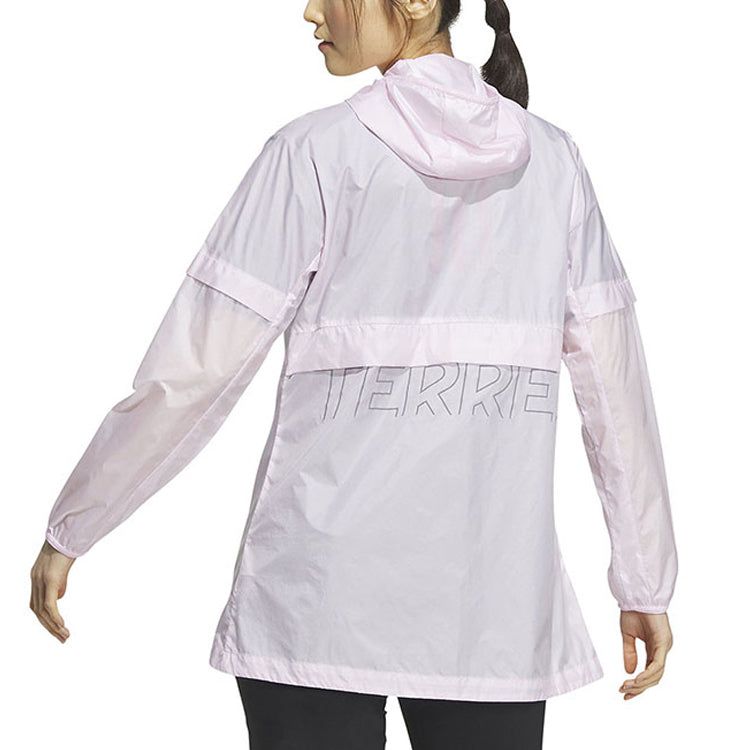 (WMNS) adidas Terrex Windbreaker Jackets 'Pink' IL3807 sold by KicksCrew product image thumbnail 3