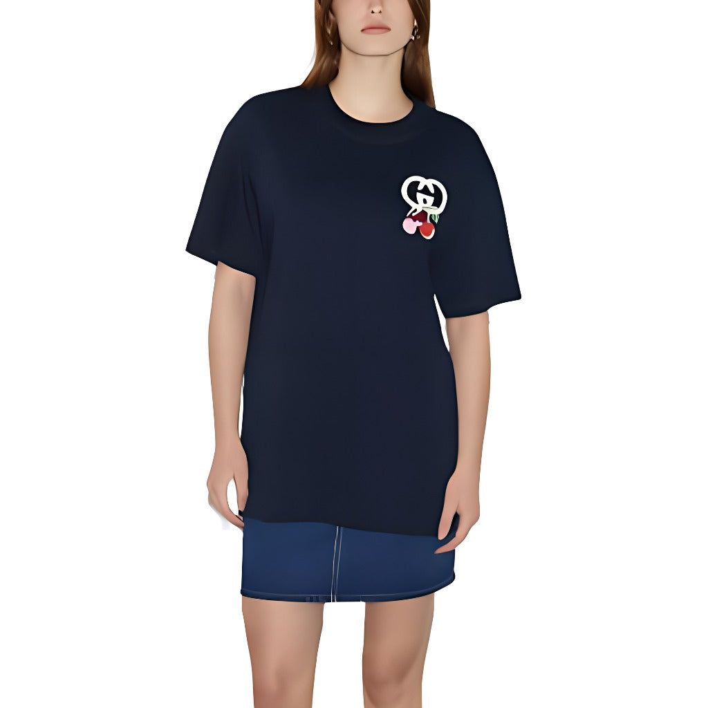 (WMNS) Gucci Cotton Jersey T-Shirt With Patch 'Navy' 776596-XJGHK-4215 sold by KicksCrew product image thumbnail 2