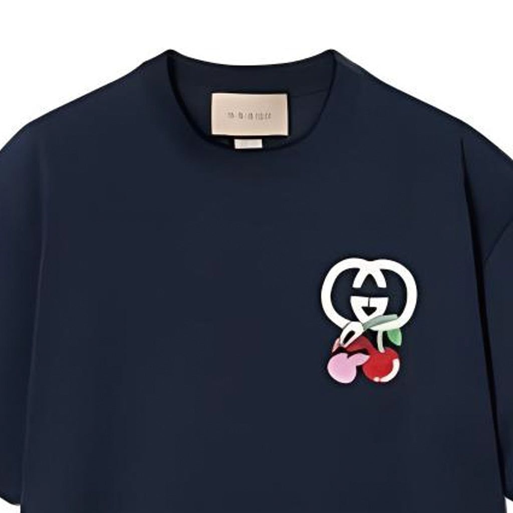 (WMNS) Gucci Cotton Jersey T-Shirt With Patch 'Navy' 776596-XJGHK-4215 sold by KicksCrew product image thumbnail 5