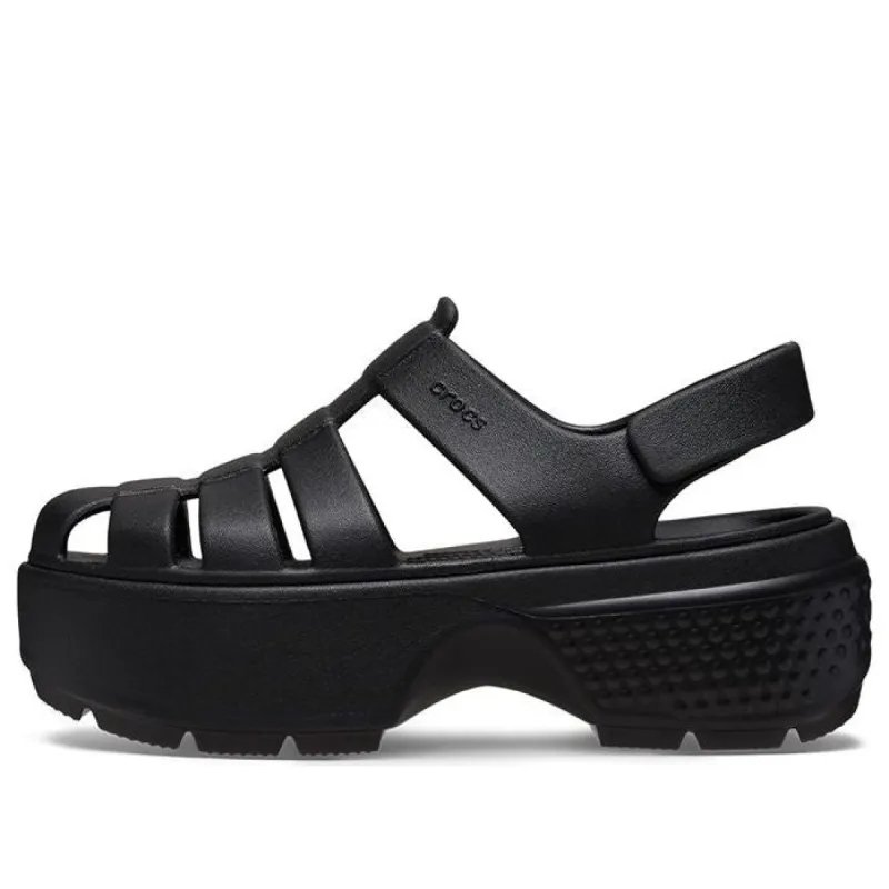 (WMNS) Crocs Stomp Fisherman Sandals 'Black' 209938-001 sold by KicksCrew