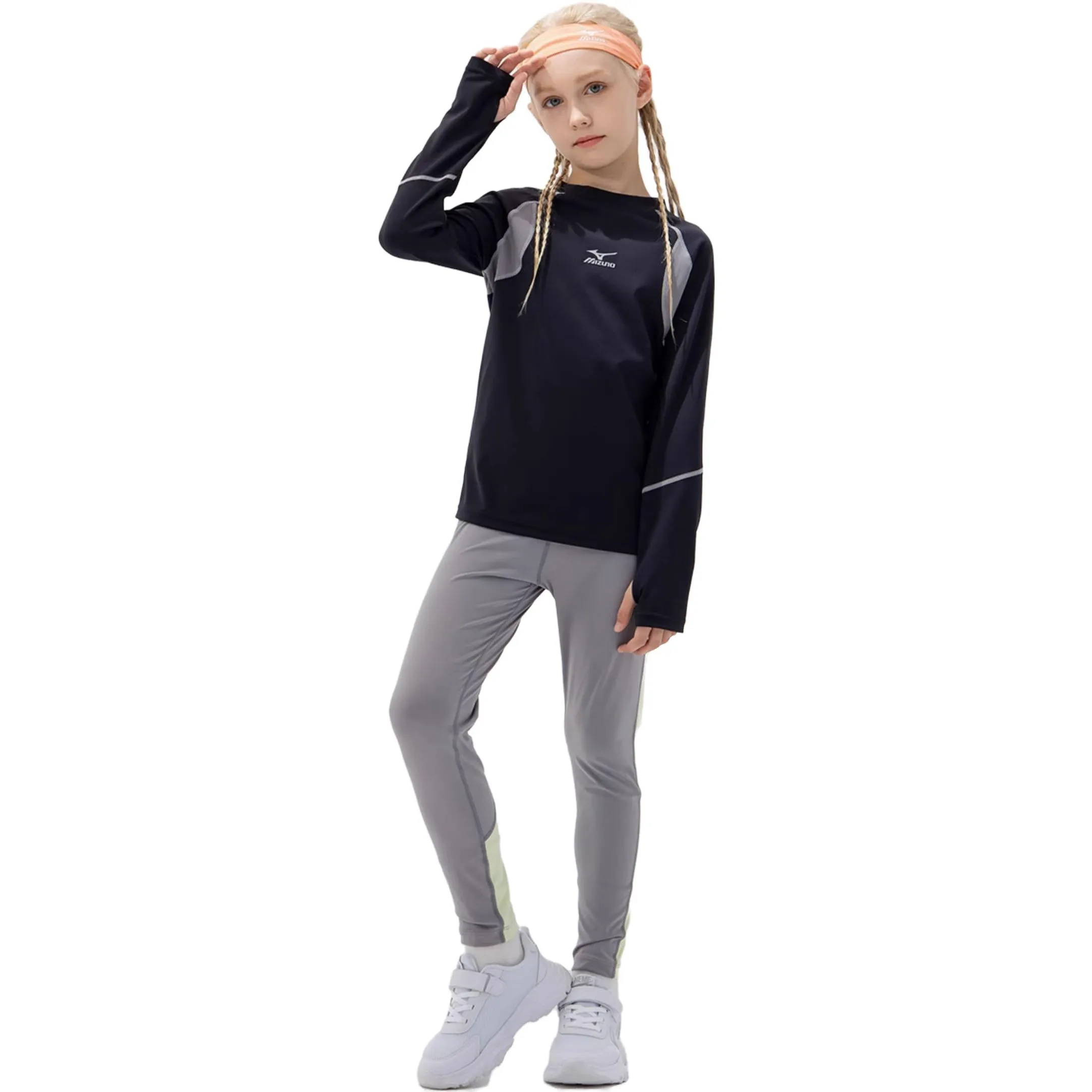 (GS) Mizuno Long Sleeve T-shirt 'Black' T1143 sold by KicksCrew product image thumbnail 2