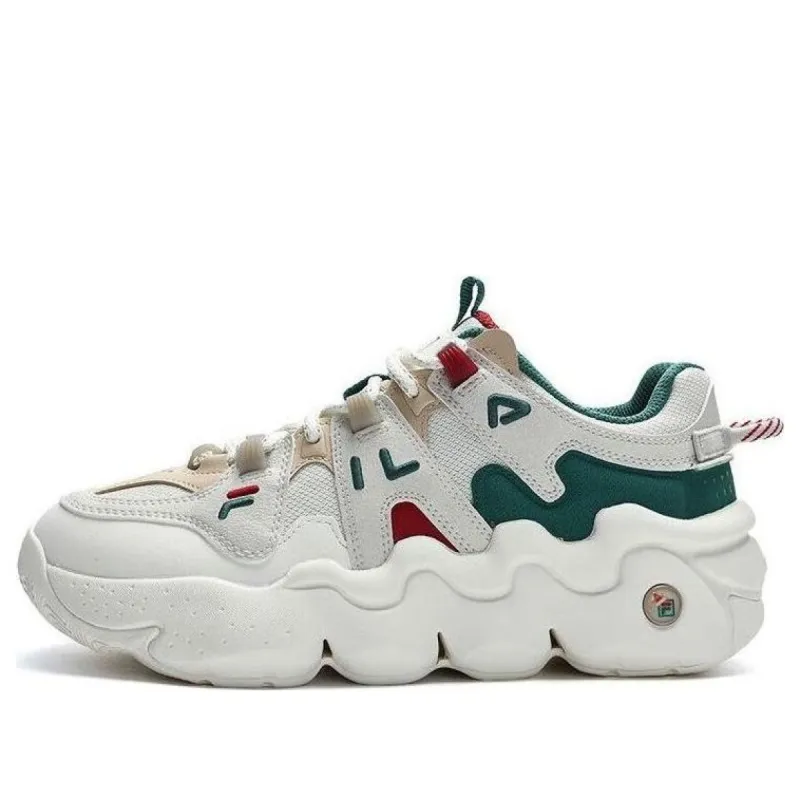 (WMNS) FILA Panini Xmas Shoes 'White Green Red' F12M312113FSL sold by KicksCrew