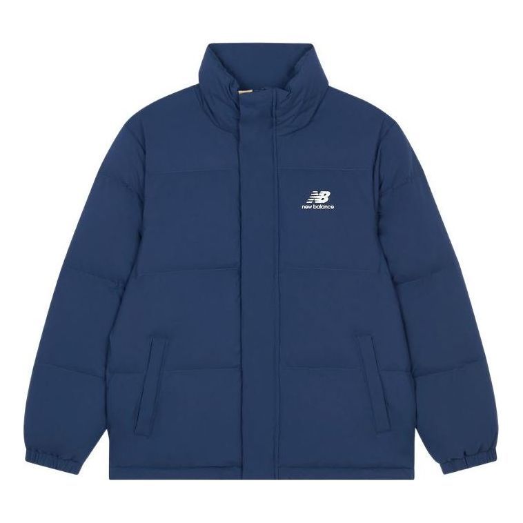 New Balance Essential Logo Puffer Jacket 'Navy' AMJ23345-NNY sold by KicksCrew