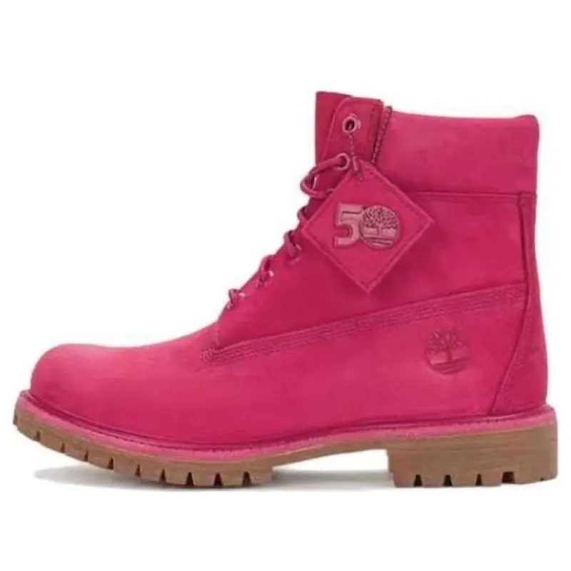 Timberland 50th Anniversary Edition Premium 6 Inch Waterproof Boot 'Dark Pink Nubuck' A5VHD sold by KicksCrew