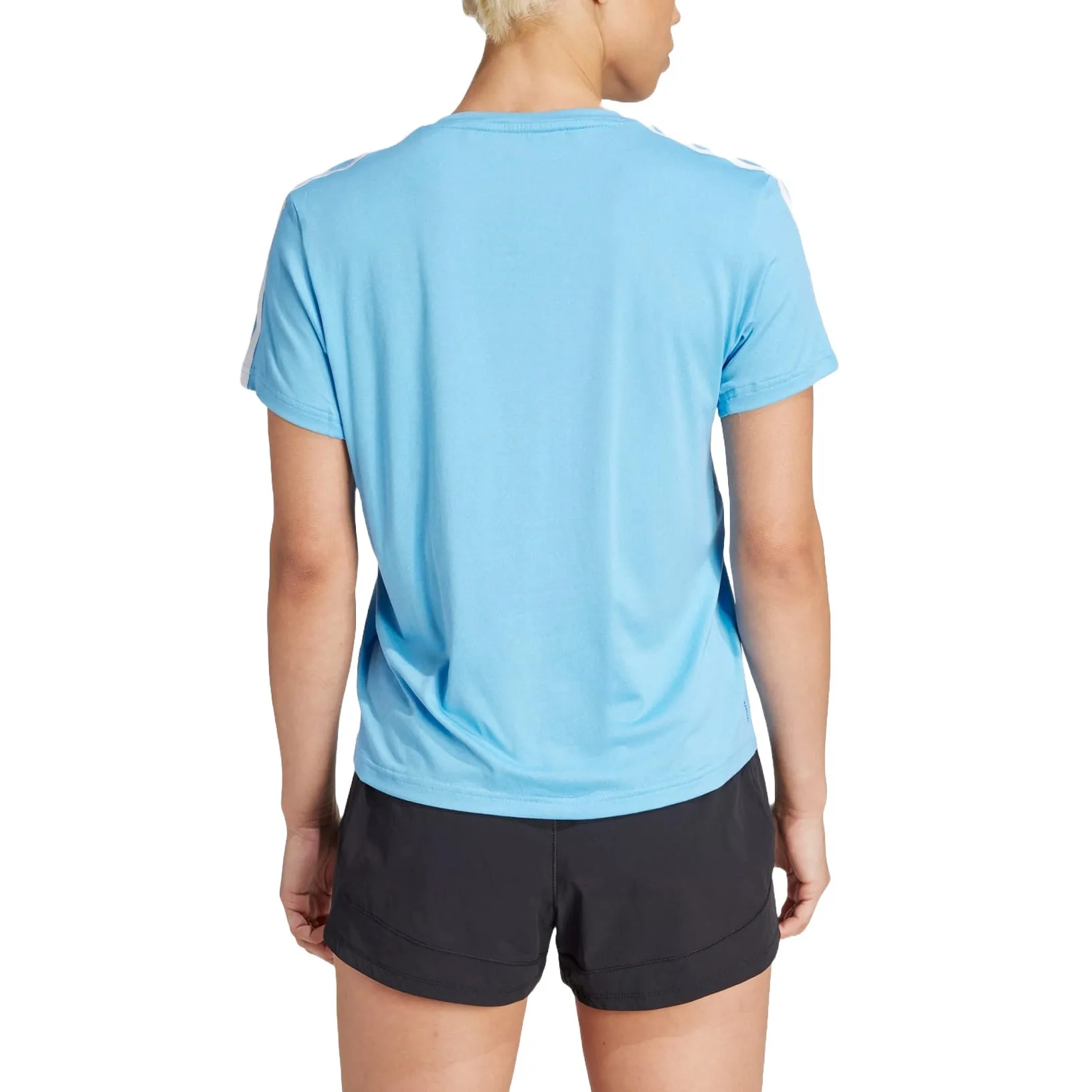 (WMNS) adidas AEROREADY Train Essentials 3-Stripes T-shirt 'Blue' IS4218 sold by KicksCrew product image thumbnail 2