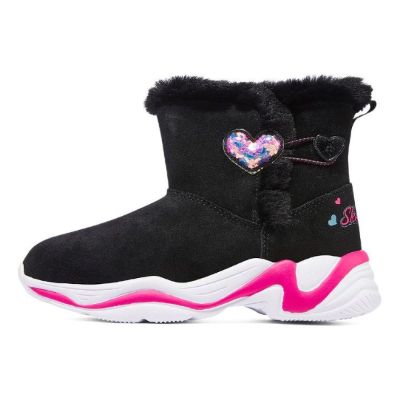 (GS) Skechers Comfy Winter Boots 'Black Pink' 303050L-BKPK sold by KicksCrew