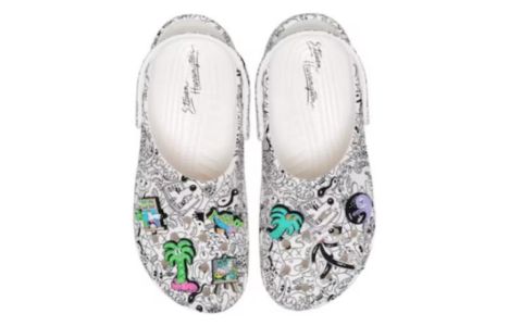 Crocs x Steven Harrington Classic Clogs 'Quickstrike - White Black' 208145-103 sold by KicksCrew