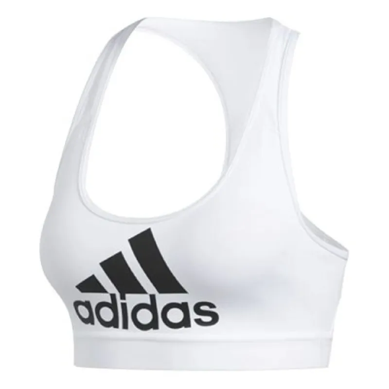 (WMNS) adidas Don't Rest Badge of Sport Bra 'White Black' EA3297 sold by KicksCrew