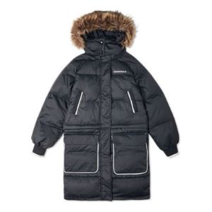 (WMNS) Converse Convertible Long Down Jacket 'Black' 10020023-A02 sold by KicksCrew