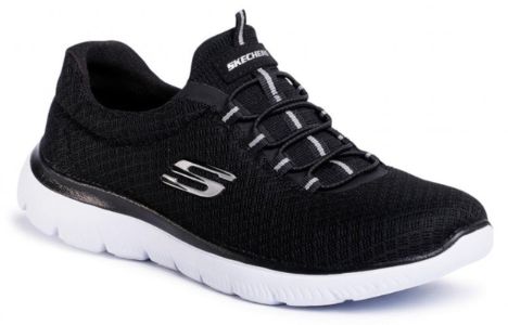 (WMNS) Skechers Summits 'Black White' 12980-BKW sold by KicksCrew