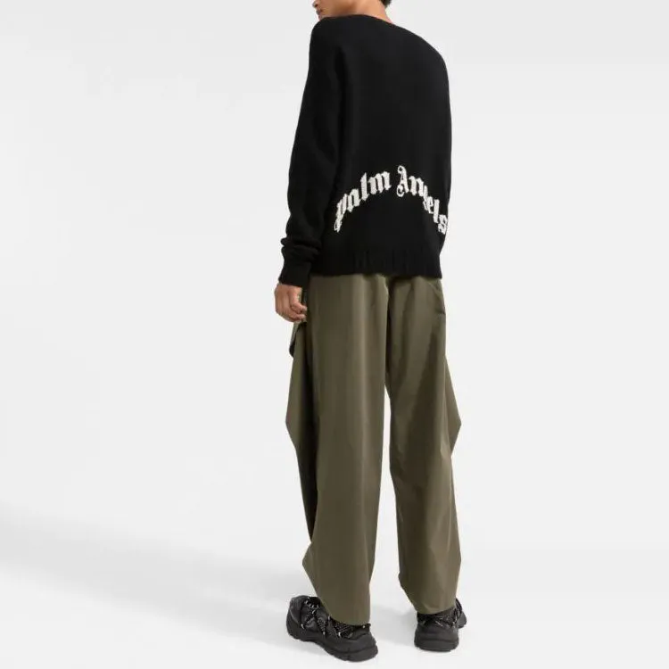 Palm Angels Curved Logo Sweater 'Black' PMHE027C99KNI0011001 sold by KicksCrew product image thumbnail 4