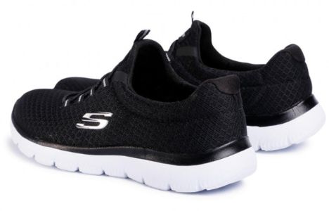 (WMNS) Skechers Summits 'Black White' 12980-BKW sold by KicksCrew