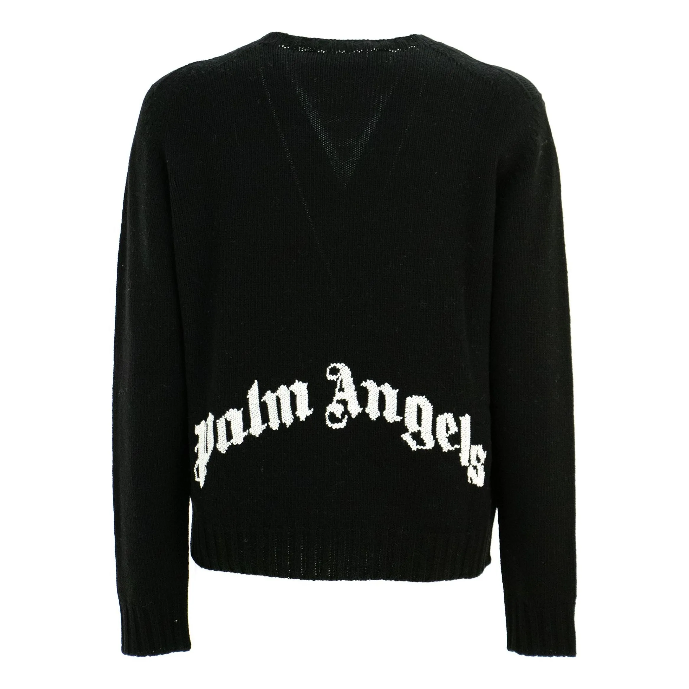 Palm Angels Curved Logo Sweater 'Black' PMHE027C99KNI0011001 sold by KicksCrew product image thumbnail 2