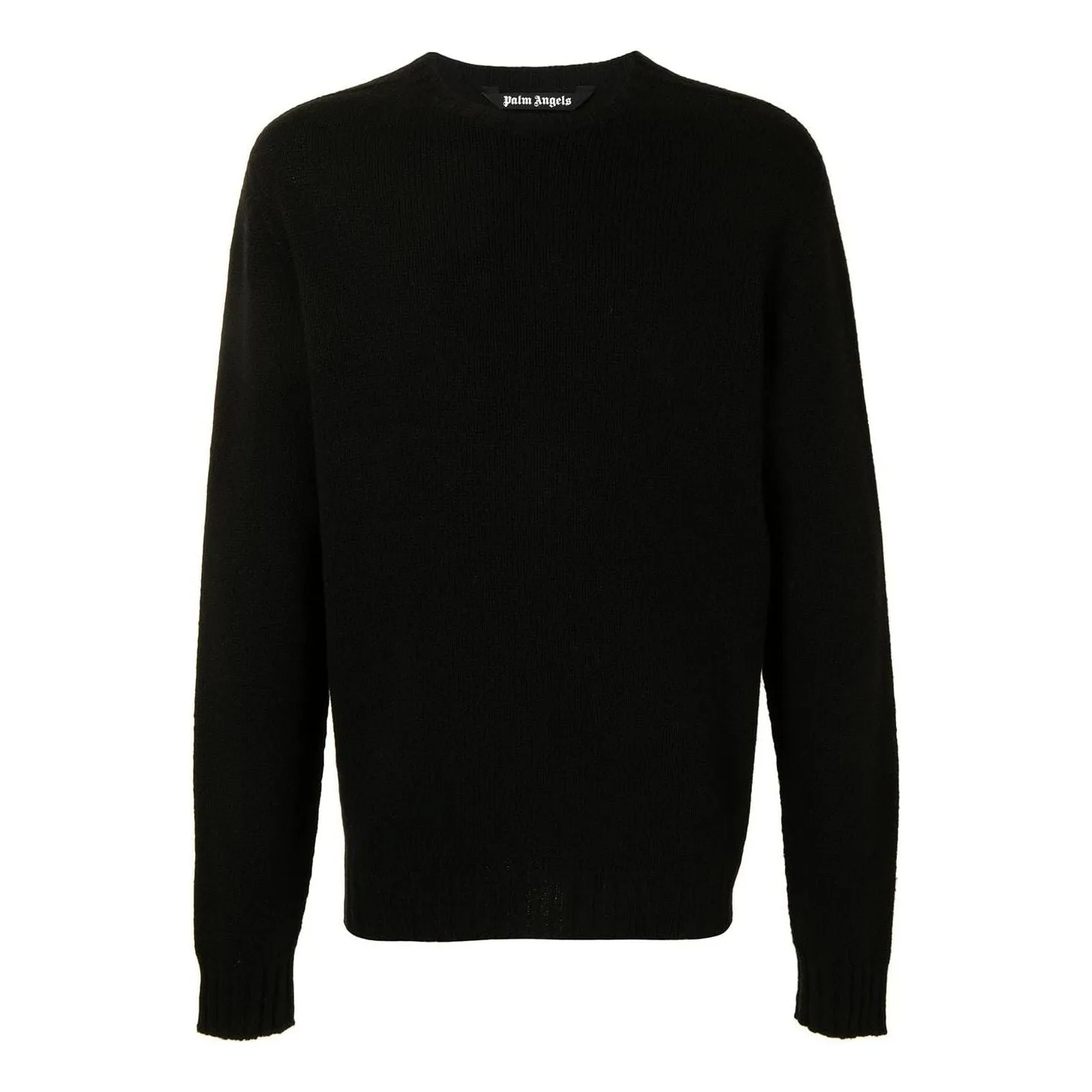 Palm Angels Curved Logo Sweater 'Black' PMHE027C99KNI0011001 sold by KicksCrew