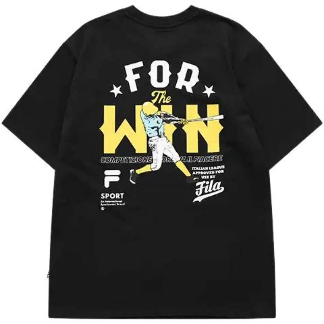 FILA FUSION Graphic T-Shirt 'Black Yellow' T51M122103A-BK sold by KicksCrew product image thumbnail 2