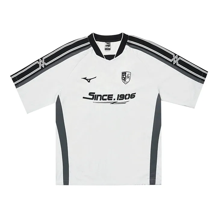 Mizuno Oversized Soccer T-Shirt 'White Black' K2CE43Y1 sold by KicksCrew