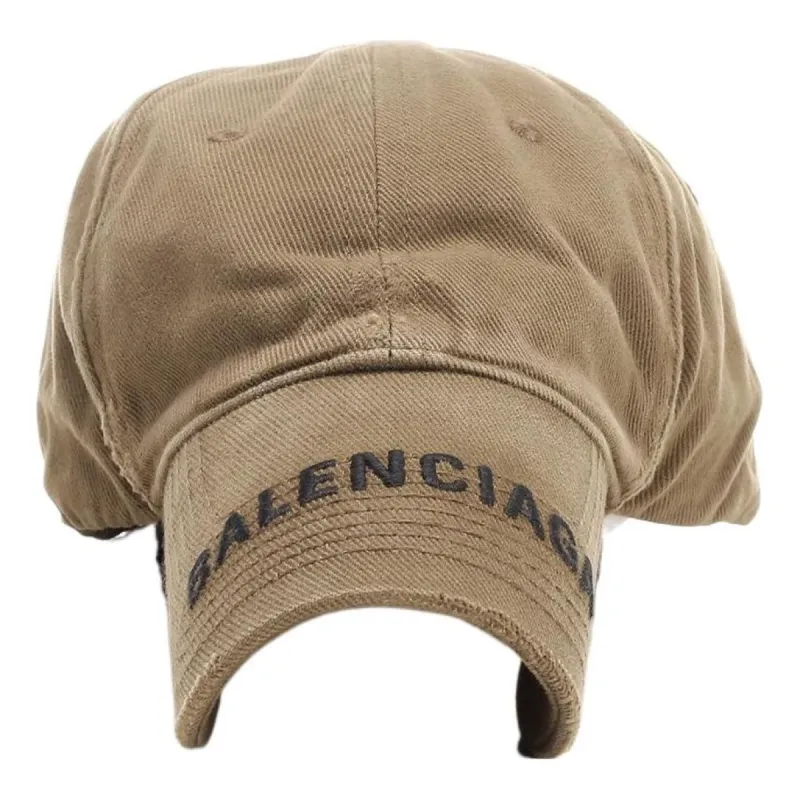 Balenciaga Logo Visor Cap 'Khaki' 673318410B20296 sold by KicksCrew