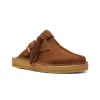 (WMNS) Clarks Trek Mule Suede 'Caramel' 26164440 sold by KicksCrew