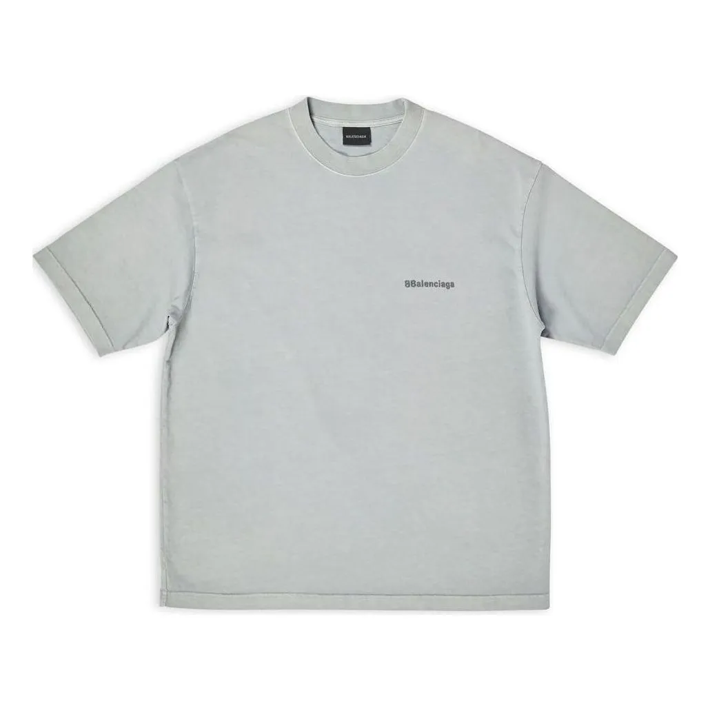 Balenciaga BB T-Shirt Medium Fit 'Grey' 612966TNVG79244 sold by KicksCrew