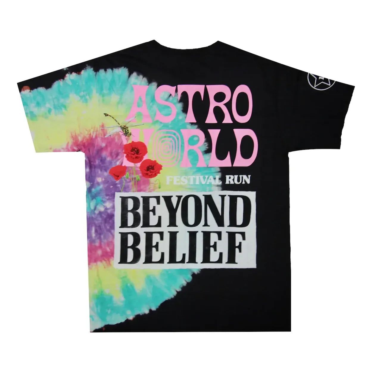 Travis Scott Astroworld Festival Run Tie Dye Tee 'Black' TC-293 sold by KicksCrew product image thumbnail 2