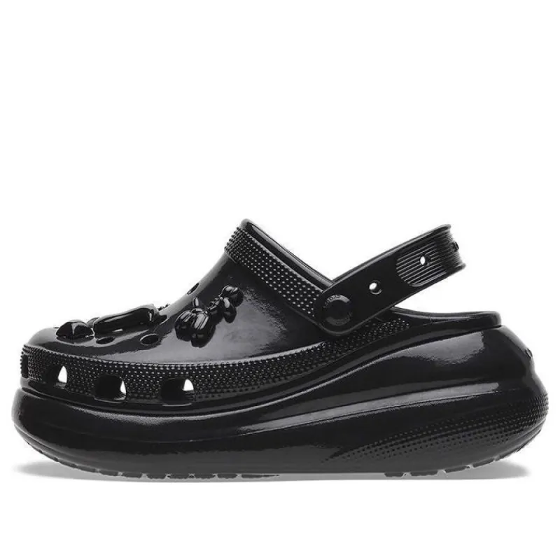 (WMNS) Crocs Crush High Shine Clogs 'Black' 209285-001 sold by KicksCrew